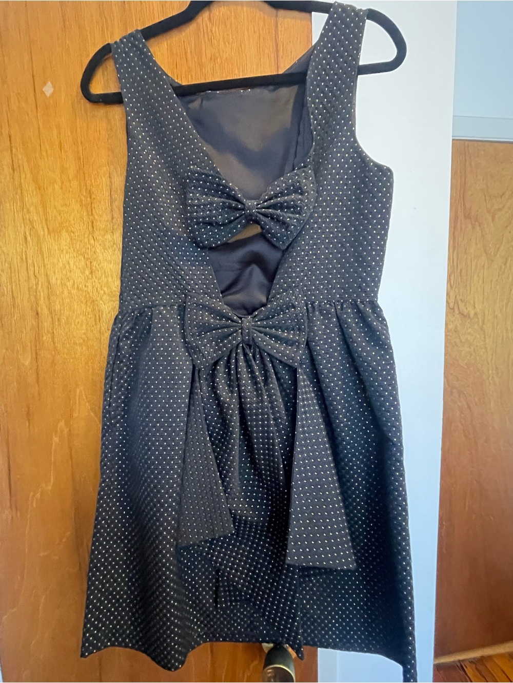 Black and Gold Sleeveless Fit & Flare Dress